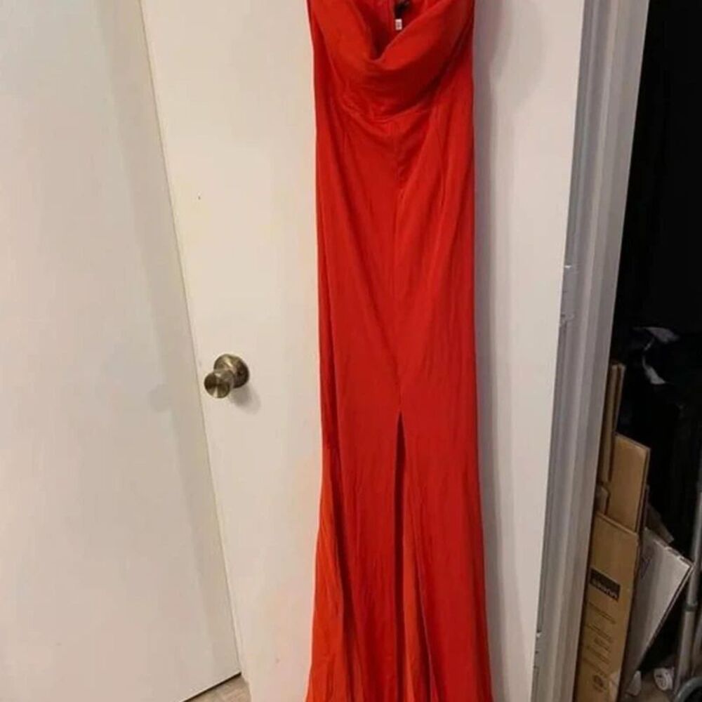 Miss Ord Red Strapless Evening Dress Size XS